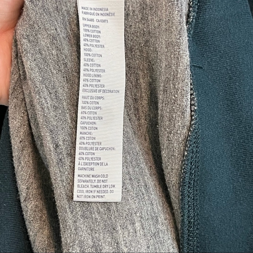 American Eagle Two Tone Color Block Hoodie Shirt Sweatshirt - Picture 4 of 6